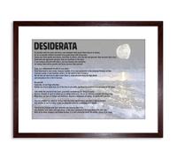 Artery8 Wall Art Print Desiderata Ehrmann Placidly Noise Haste Quote Artwork Framed 9X7 Inch in Brown | Size: W7" x H9" Artery8 Brown W7" x H9"