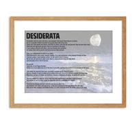 Artery8 Wall Art Print Desiderata Ehrmann Placidly Noise Haste Quote Artwork Framed 9X7 Inch in Light Oak | Size: W7" x H9" Artery8 Light Oak W7" x H9"