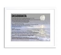 Artery8 Wall Art Print Desiderata Ehrmann Placidly Noise Haste Quote Artwork Framed 9X7 Inch in White | Size: W7" x H9" Artery8 White W7" x H9"