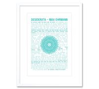 Artery8 Wall Art Print Desiderata Mandala Ehrmann Typography Framed in White | Size: W7" x H9" Artery8 White W7" x H9"