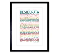 Wee Blue Coo Desiderata Rainbow Words Ehrmann Typography Framed Wall Art Print