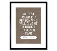 Artery8 Wall Art Print Dictionary Page Quote Abraham Lincoln Best Friend Book Artwork Framed 9X7 Inch in Black | Size: W7" x H9" Artery8 Black W7" x H9"