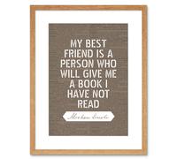 Artery8 Wall Art Print Dictionary Page Quote Abraham Lincoln Best Friend Book Artwork Framed 9X7 Inch in Beige | Size: W7" x H9" Artery8 Beige W7" x H9"