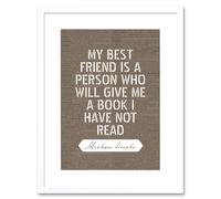 Artery8 Wall Art Print Dictionary Page Quote Abraham Lincoln Best Friend Book Artwork Framed 9X7 Inch in White | Size: W7" x H9" Artery8 White W7" x H9"