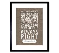 Artery8 Wall Art Print Dictionary Page Quote Abraham Lincoln Gods Side Artwork Framed 9X7 Inch in Black | Size: W7" x H9" Artery8 Black W7" x H9"