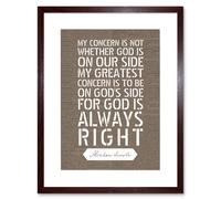 Artery8 Wall Art Print Dictionary Page Quote Abraham Lincoln Gods Side Artwork Framed 9X7 Inch in Brown | Size: W7" x H9" Artery8 Brown W7" x H9"