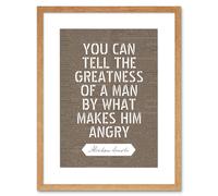 Artery8 Wall Art Print Dictionary Page Quote Abraham Lincoln Greatness Angry Artwork Framed 9X7 Inch in Beige | Size: W7" x H9" Artery8 Beige W7" x H9"