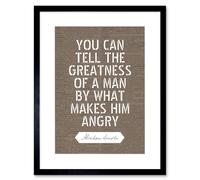 Artery8 Wall Art Print Dictionary Page Quote Abraham Lincoln Greatness Angry Artwork Framed 9X7 Inch in Black | Size: W7" x H9" Artery8 Black W7" x H9"