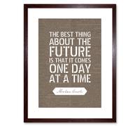 Artery8 Wall Art Print Dictionary Page Quote Abraham Lincoln The Future Artwork Framed 9X7 Inch in Brown | Size: W7" x H9" Artery8 Brown W7" x H9"