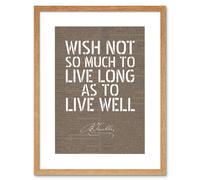 Artery8 Wall Art Print Dictionary Page Quote Benjamin Franklin Live Well Artwork Framed 9X7 Inch in Beige | Size: W7" x H9" Artery8 Beige W7" x H9"