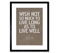 Artery8 Wall Art Print Dictionary Page Quote Benjamin Franklin Live Well Artwork Framed 9X7 Inch in Black | Size: W7" x H9" Artery8 Black W7" x H9"
