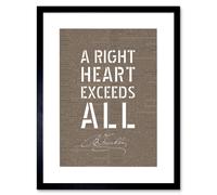 Artery8 Wall Art Print Dictionary Page Quote Benjamin Franklin Right HeArtwork Framed 9X7 Inch in Black | Size: W7" x H9" Artery8 Black W7" x H9"