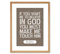 Artery8 Wall Art Print Dictionary Page Quote Denis Diderot Believe in God Artwork Framed 9X7 Inch in Beige | Size: W7" x H9" Artery8 Beige W7" x H9"