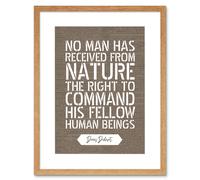 Artery8 Wall Art Print Dictionary Page Quote Denis Diderot Command Human Beings Artwork Framed 9X7 Inch in Beige | Size: W7" x H9" Artery8 Beige W7" x H9"