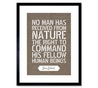 Artery8 Wall Art Print Dictionary Page Quote Denis Diderot Command Human Beings Artwork Framed 9X7 Inch in Black | Size: W7" x H9" Artery8 Black W7" x H9"