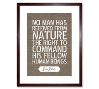 Artery8 Wall Art Print Dictionary Page Quote Denis Diderot Command Human Beings Artwork Framed 9X7 Inch in Brown | Size: W7" x H9" Artery8 Brown W7" x H9"