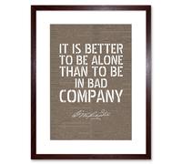 Artery8 Wall Art Print Dictionary Page Quote George Washington Bad Company Artwork Framed 9X7 Inch in Brown | Size: W7" x H9" Artery8 Brown W7" x H9"