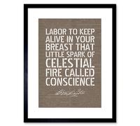 Artery8 Wall Art Print Dictionary Page Quote George Washington Conscience Artwork Framed 9X7 Inch in Black | Size: W7" x H9" Artery8 Black W7" x H9"