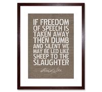 Artery8 Wall Art Print Dictionary Page Quote George Washington Freedom of Speech Artwork Framed 9X7 Inch in Brown | Size: W7" x H9" Artery8 Brown W7" x H9"