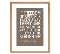 Artery8 Wall Art Print Dictionary Page Quote George Washington Freedom of Speech Artwork Framed 9X7 Inch in Beige | Size: W7" x H9" Artery8 Beige W7" x H9"