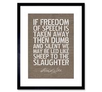 Artery8 Wall Art Print Dictionary Page Quote George Washington Freedom of Speech Artwork Framed 9X7 Inch in Black | Size: W7" x H9" Artery8 Black W7" x H9"
