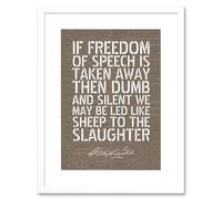 Artery8 Wall Art Print Dictionary Page Quote George Washington Freedom of Speech Artwork Framed 9X7 Inch in White | Size: W7" x H9" Artery8 White W7" x H9"