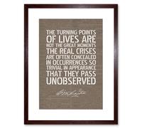 Artery8 Wall Art Print Dictionary Page Quote George Washington Great Moments Artwork Framed 9X7 Inch in Brown | Size: W7" x H9" Artery8 Brown W7" x H9"