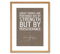 Artery8 Wall Art Print Dictionary Page Quote Samuel Johnson Great Works Artwork Framed 9X7 Inch in Beige | Size: W7" x H9" Artery8 Beige W7" x H9"