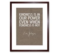 Artery8 Wall Art Print Dictionary Page Quote Samuel Johnson Kindness Artwork Framed 9X7 Inch in Brown | Size: W7" x H9" Artery8 Brown W7" x H9"