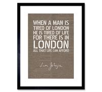 Artery8 Wall Art Print Dictionary Page Quote Samuel Johnson London Artwork Framed 9X7 Inch in Black | Size: W7" x H9" Artery8 Black W7" x H9"