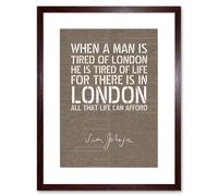 Artery8 Wall Art Print Dictionary Page Quote Samuel Johnson London Artwork Framed 9X7 Inch in Brown | Size: W7" x H9" Artery8 Brown W7" x H9"