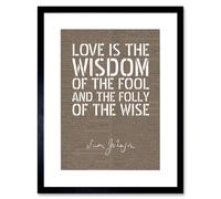 Artery8 Wall Art Print Dictionary Page Quote Samuel Johnson Love Wisdom Artwork Framed 9X7 Inch in Black | Size: W7" x H9" Artery8 Black W7" x H9"