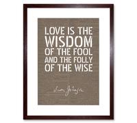 Artery8 Wall Art Print Dictionary Page Quote Samuel Johnson Love Wisdom Artwork Framed 9X7 Inch in Brown | Size: W7" x H9" Artery8 Brown W7" x H9"