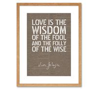 Artery8 Wall Art Print Dictionary Page Quote Samuel Johnson Love Wisdom Artwork Framed 9X7 Inch in Beige | Size: W7" x H9" Artery8 Beige W7" x H9"