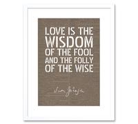 Artery8 Wall Art Print Dictionary Page Quote Samuel Johnson Love Wisdom Artwork Framed 9X7 Inch in White | Size: W7" x H9" Artery8 White W7" x H9"