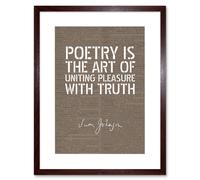 Artery8 Wall Art Print Dictionary Page Quote Samuel Johnson Poetry Artwork Framed 9X7 Inch in Brown | Size: W7" x H9" Artery8 Brown W7" x H9"