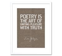 Artery8 Wall Art Print Dictionary Page Quote Samuel Johnson Poetry Artwork Framed 9X7 Inch in White | Size: W7" x H9" Artery8 White W7" x H9"