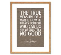 Artery8 Wall Art Print Dictionary Page Quote Samuel Johnson True Measure Artwork Framed 9X7 Inch in Beige | Size: W7" x H9" Artery8 Beige W7" x H9"
