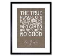 Artery8 Wall Art Print Dictionary Page Quote Samuel Johnson True Measure Artwork Framed 9X7 Inch in Black | Size: W7" x H9" Artery8 Black W7" x H9"