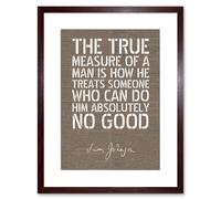 Artery8 Wall Art Print Dictionary Page Quote Samuel Johnson True Measure Artwork Framed 9X7 Inch in Brown | Size: W7" x H9" Artery8 Brown W7" x H9"