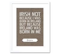 Wall Art Print Dictionary Page Quote St Patricks Day Ireland Irish Artwork Framed 9X7 Inch Artery8 White W7 inch x H9 inch