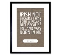Artery8 Wall Art Print Dictionary Page Quote St Patricks Day Ireland Irish Artwork Framed 9X7 Inch in Black | Size: W7" x H9" Artery8 Black W7" x H9"