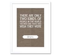 Artery8 Wall Art Print Dictionary Page Quote St Patricks Day Irish People Artwork Framed 9X7 Inch in White | Size: W7" x H9" Artery8 White W7" x H9"