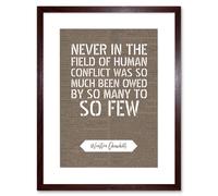 Artery8 Wall Art Print Dictionary Page Quote Winston Churchill Human Conflict Artwork Framed 9X7 Inch in Brown | Size: W7" x H9" Artery8 Brown W7" x H9"