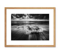 Artery8 Wall Art Print Driftwood Breaking Waves Framed in Beige | Size: W7" x H9" Artery8 Beige W7" x H9"