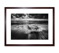 Artery8 Wall Art Print Driftwood Breaking Waves Framed in Brown | Size: W7" x H9" Artery8 Brown W7" x H9"