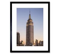 Artery8 Wall Art Print Dumond Empire State Building New York City Framed 9X7 Inch