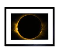 Artery8 Wall Art Print Esa Proba-2 View Of Europe's Solar Eclipse Artwork Framed 9X7 Inch