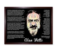 Artery8 Wall Art Print Everybody Is Fundamentally Ultimate Reality Alan Watts Face Typography Quote Art Framed in Brown | Size: W12" x H16" Artery8 Brown W12" x H16"