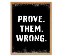 Artery8 Wall Art Print Exercise Prove Them Wrong Inspirational Positive Motivational Gym Workout Living Room Aesthetic Art Framed | Size: W12" x H16" Artery8 Light Oak W12" x H16"